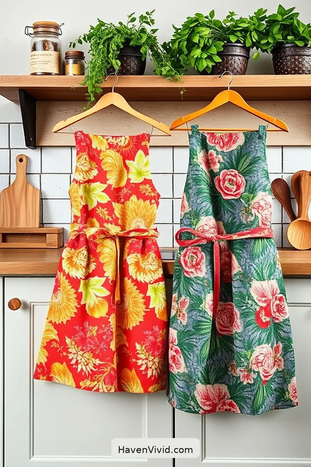 10 Artistic Ways to Decorate Kitchen Spaces Using Upcycled Fabric 5 Design Stylish Aprons for 10 Artistic Ways to Decorate Kitchen Spaces Using Upcycled Fabric