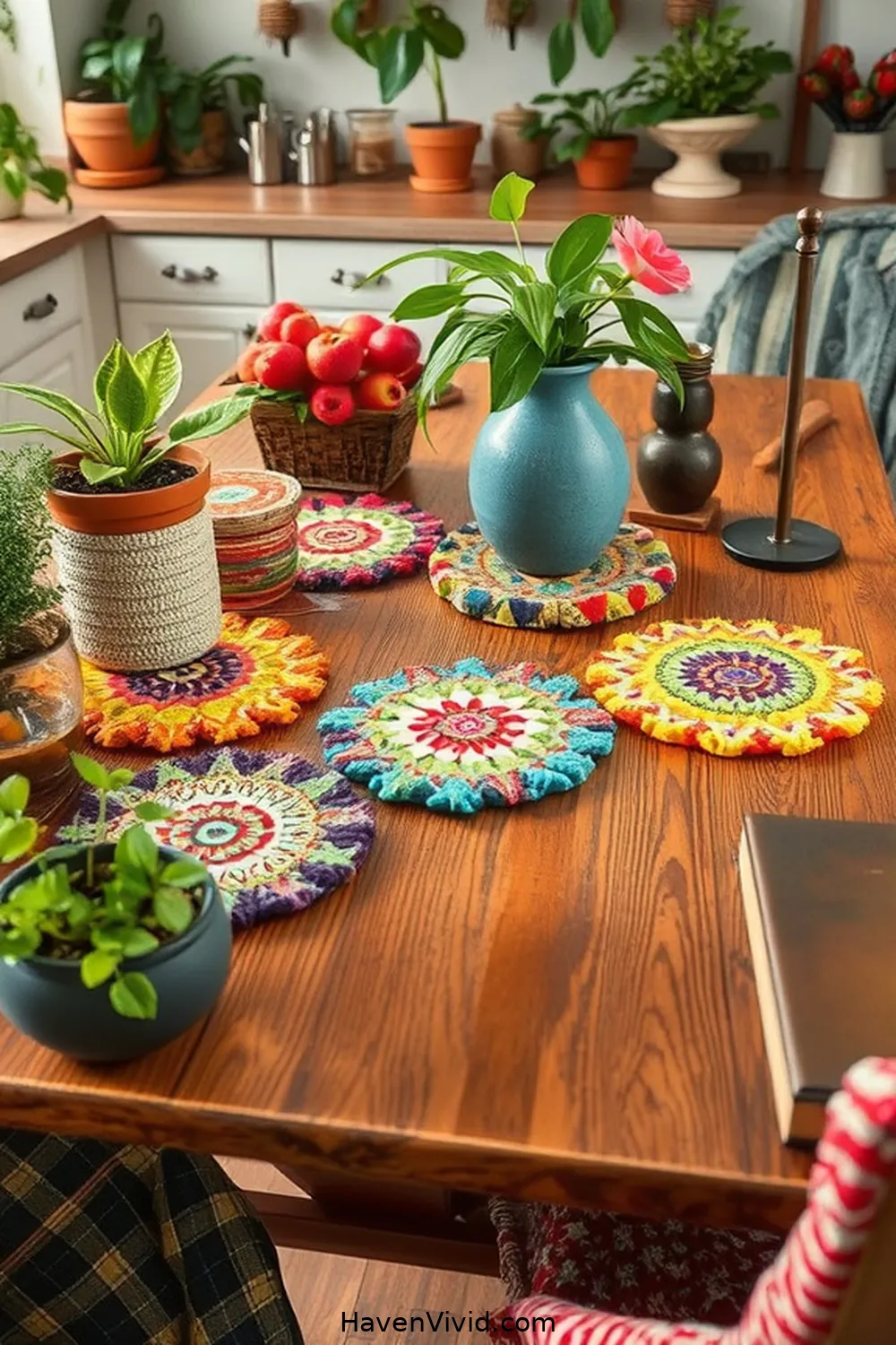 10 Artistic Ways to Decorate Kitchen Spaces Using Upcycled Fabric 10 Transform Scraps Into Coasters for 10 Artistic Ways to Decorate Kitchen Spaces Using Upcycled Fabric