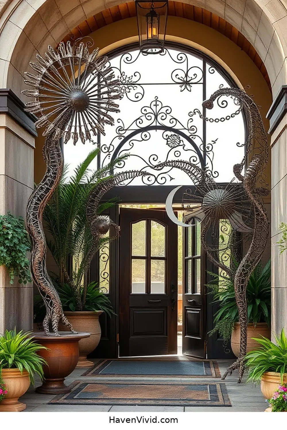 10 Creative Artistic Entryway Designs Using Reclaimed Materials 11 Reclaimed Metal Art Sculpture for 10 Creative Artistic Entryway Designs Using Reclaimed Materials