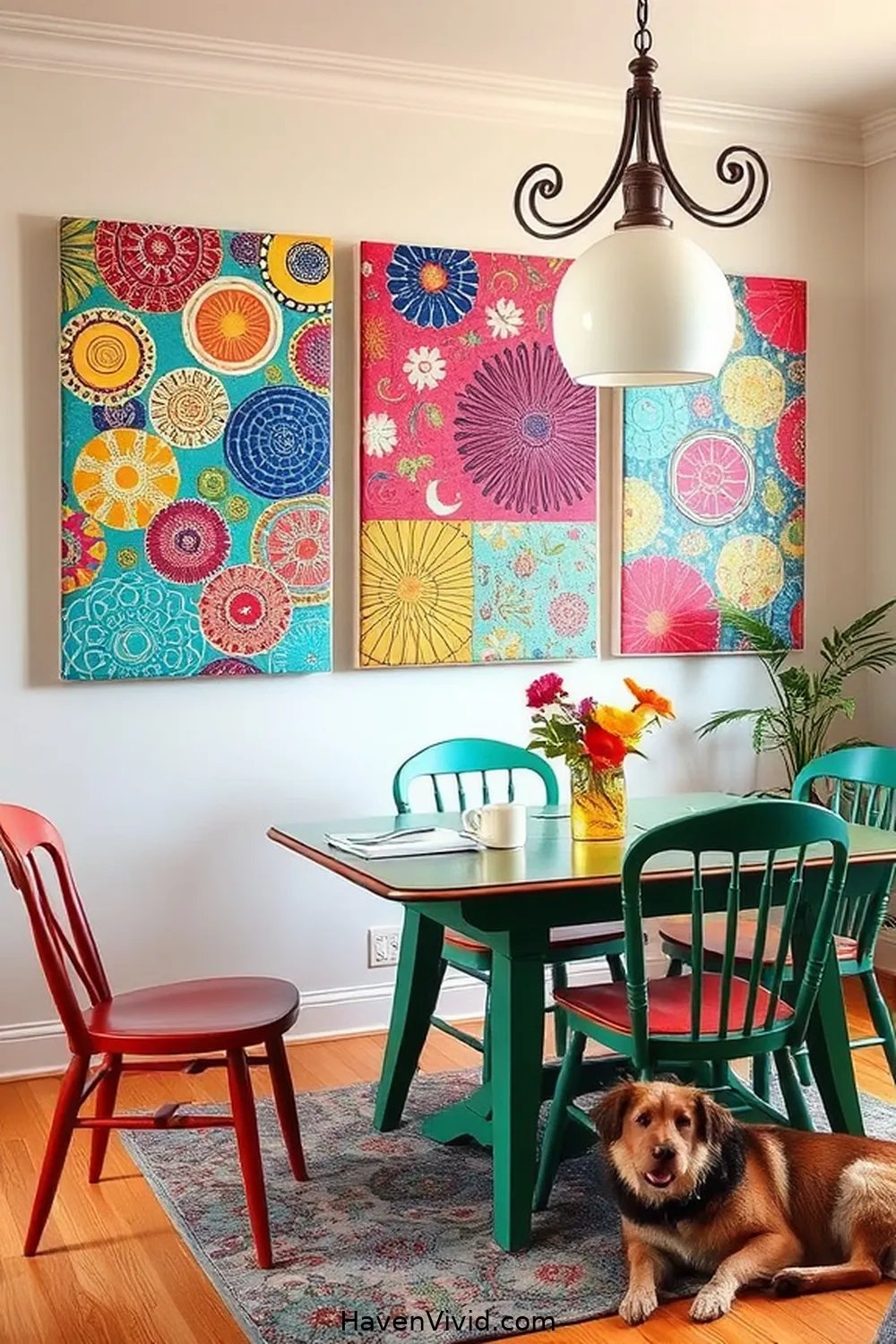 10 Creative Ways for Family-Friendly Living in Your Dining Room Using Upcycled Fabric 6 Personalized Fabric Wall Art for 10 Creative Ways for Family-Friendly Living in Your Dining Room Using Upcycled Fabric