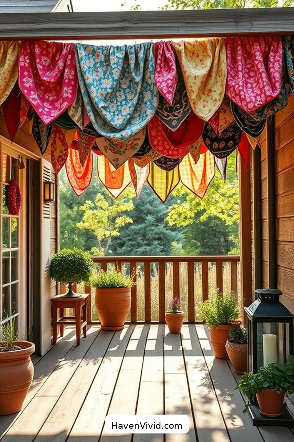10 Creative Ways for Farmhouse Living in Your Outdoor Patio Using Upcycled Fabric 3 DIY Fabric Bunting for a Festive Touch for 10 Creative Ways for Farmhouse Living in Your Outdoor Patio Using Upcycled Fabric