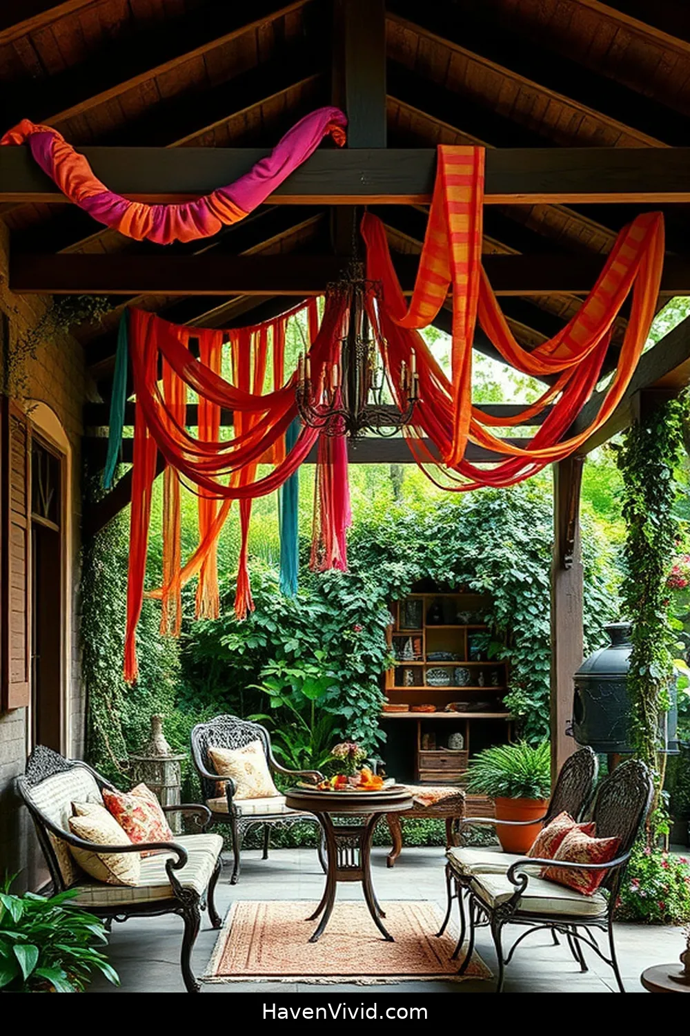 10 Creative Ways for Farmhouse Living in Your Outdoor Patio Using Upcycled Fabric 11 Handmade Fabric Garland for a Whimsical Appeal for 10 Creative Ways for Farmhouse Living in Your Outdoor Patio Using Upcycled Fabric