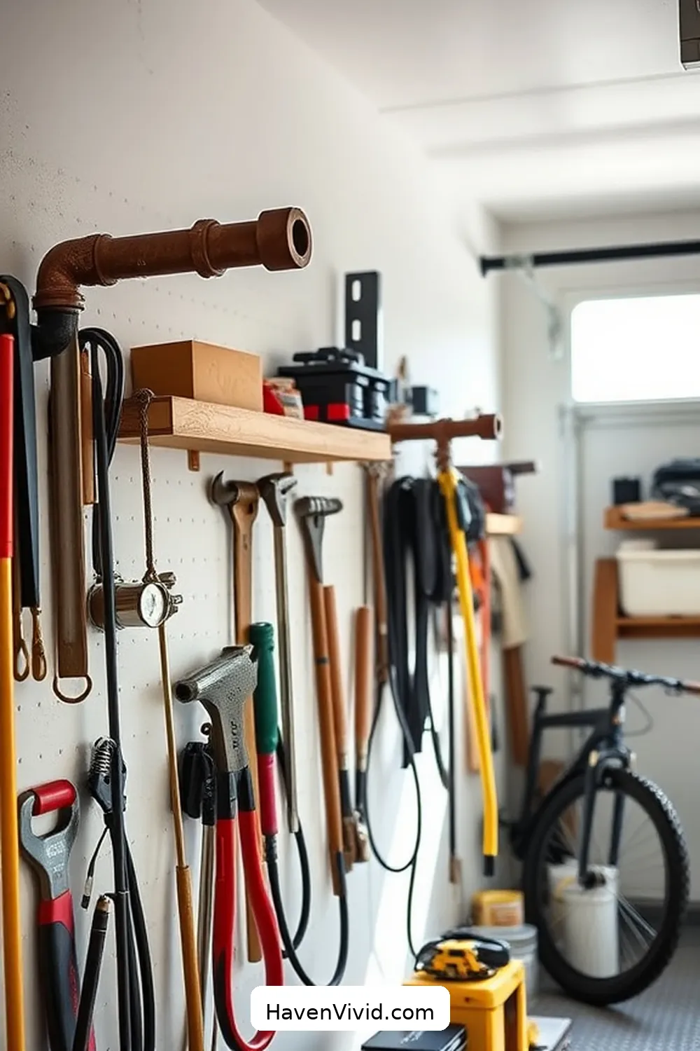 10 Creative Ways to Embrace a Minimalist Garage Lifestyle Using Reclaimed Materials 6 Salvaged Pipe Hooks for Tool Organization for 10 Creative Ways to Embrace a Minimalist Garage Lifestyle Using Reclaimed Materials