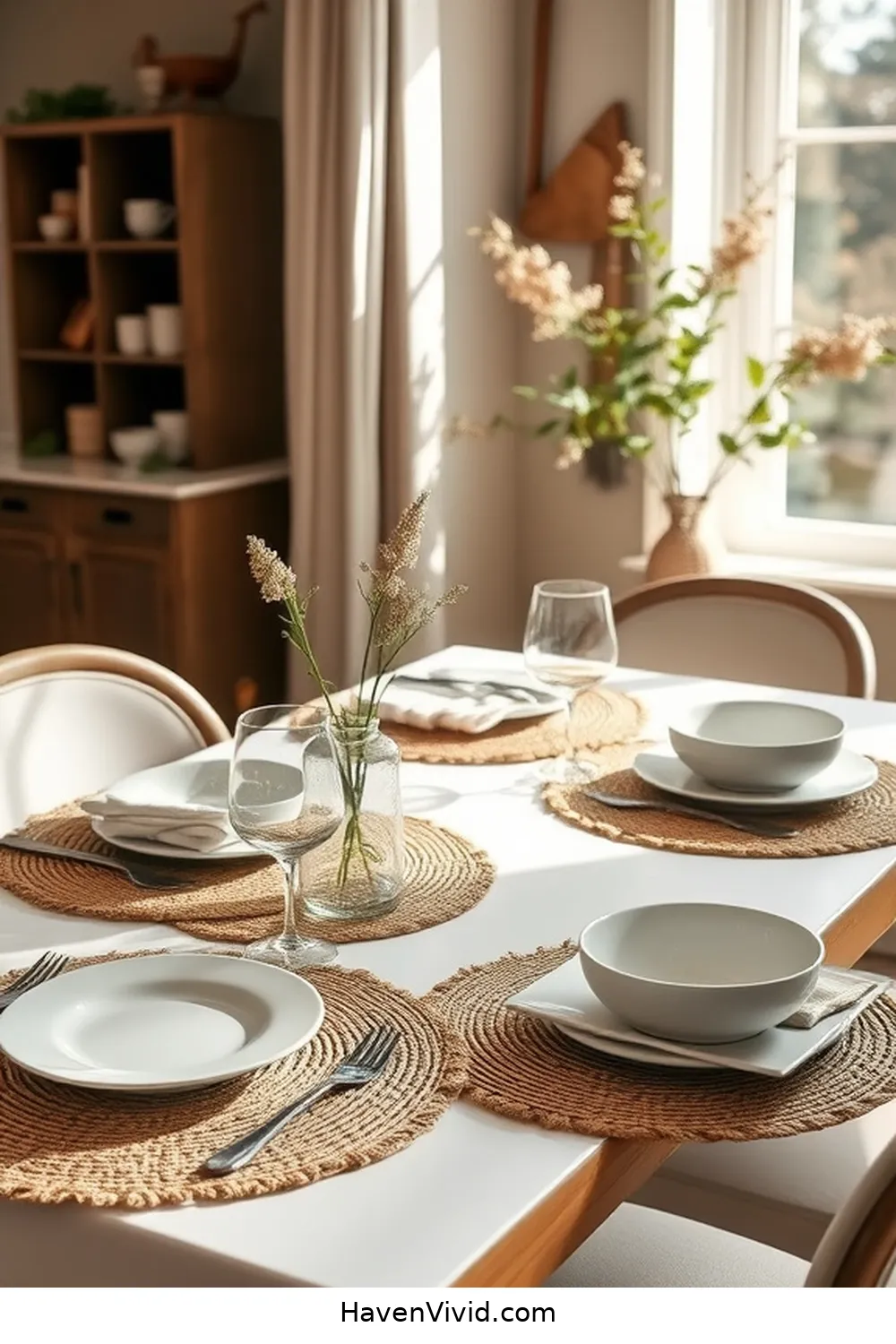 10 Essential Natural Fiber Elements for a Family-Friendly Dining Room 6 Sisal Placemats: Natural Texture for Your Table for 10 Essential Natural Fiber Elements for a Family-Friendly Dining Room