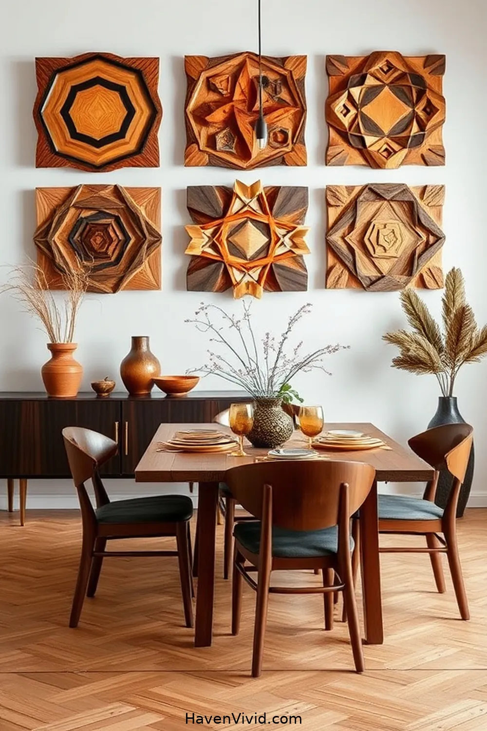 10 Stunning Ways to Use Recycled Wood in Your Urban Living Dining Room 4 Unique Wood Wall Art for 10 Stunning Ways to Use Recycled Wood in Your Urban Living Dining Room