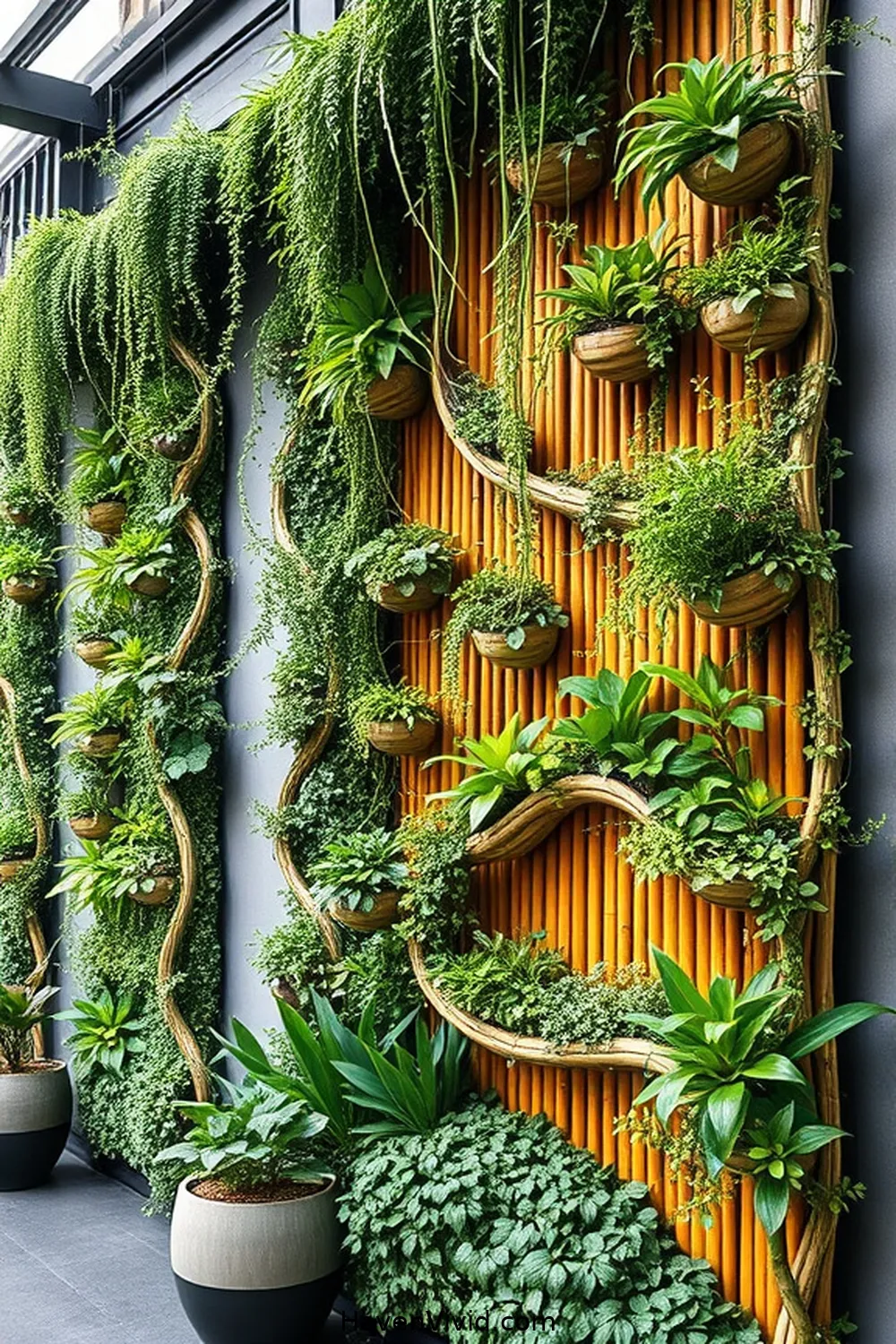 10 Ways of Using Bamboo in Urban Nursery Living Design 2 Vertical Gardens for Space Saving for 10 Ways of Using Bamboo in Urban Nursery Living Design