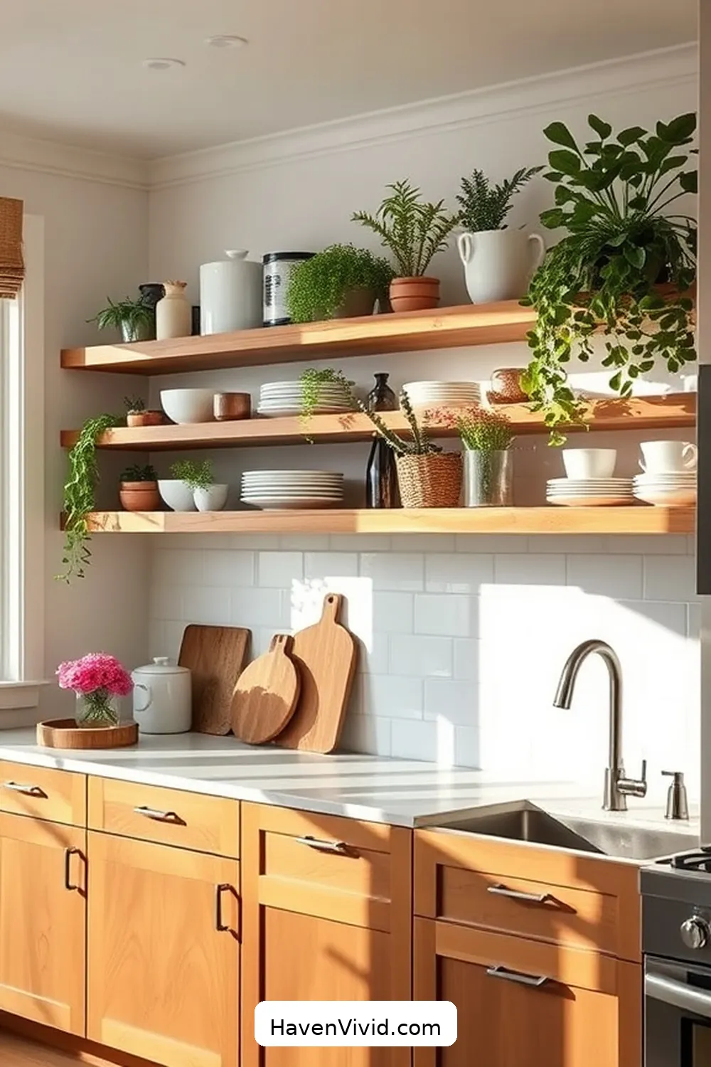 10 Ways to Achieve a Glamorous Kitchen Lifestyle Using Recycled Wood 4 Unique Open Shelving Solutions for 10 Ways to Achieve a Glamorous Kitchen Lifestyle Using Recycled Wood