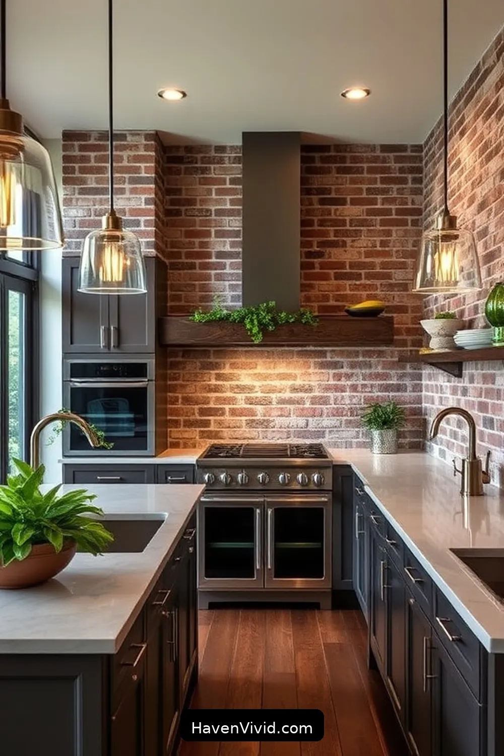 10 Ways to Achieve a Glamorous Kitchen Using Reclaimed Materials 6 Reclaimed Brick Accent Walls for 10 Ways to Achieve a Glamorous Kitchen Using Reclaimed Materials