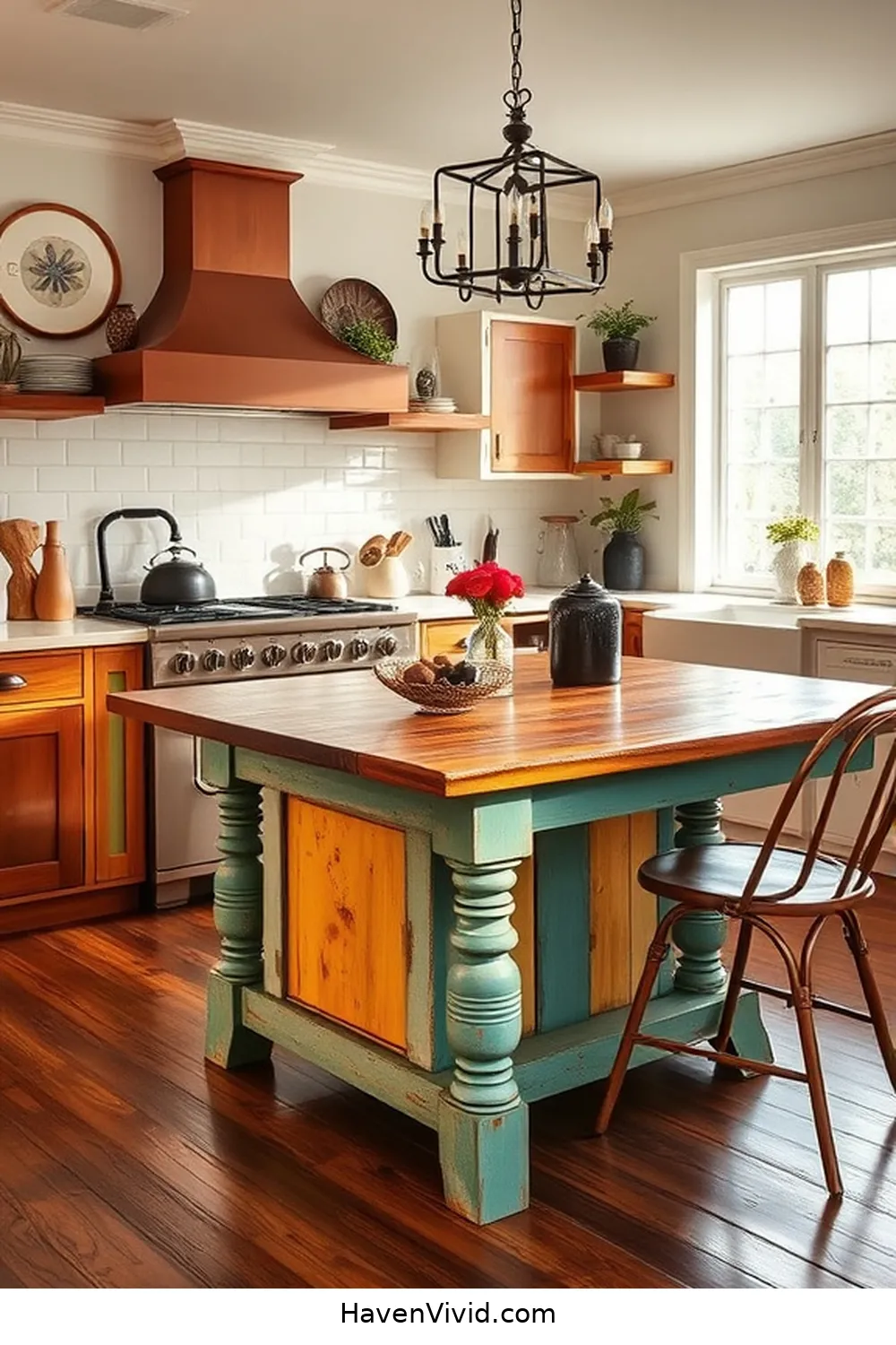 10 Ways to Achieve a Glamorous Kitchen Using Reclaimed Materials 7 Repurposed Furniture as Kitchen Islands for 10 Ways to Achieve a Glamorous Kitchen Using Reclaimed Materials