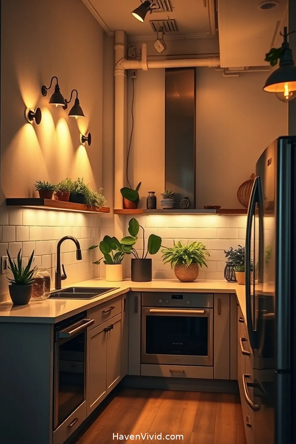 10 Ways to Brighten Urban Living Kitchens Using Solar-Powered Lights 9 Set the Mood With Solar Sconces for 10 Ways to Brighten Urban Living Kitchens Using Solar-Powered Lights
