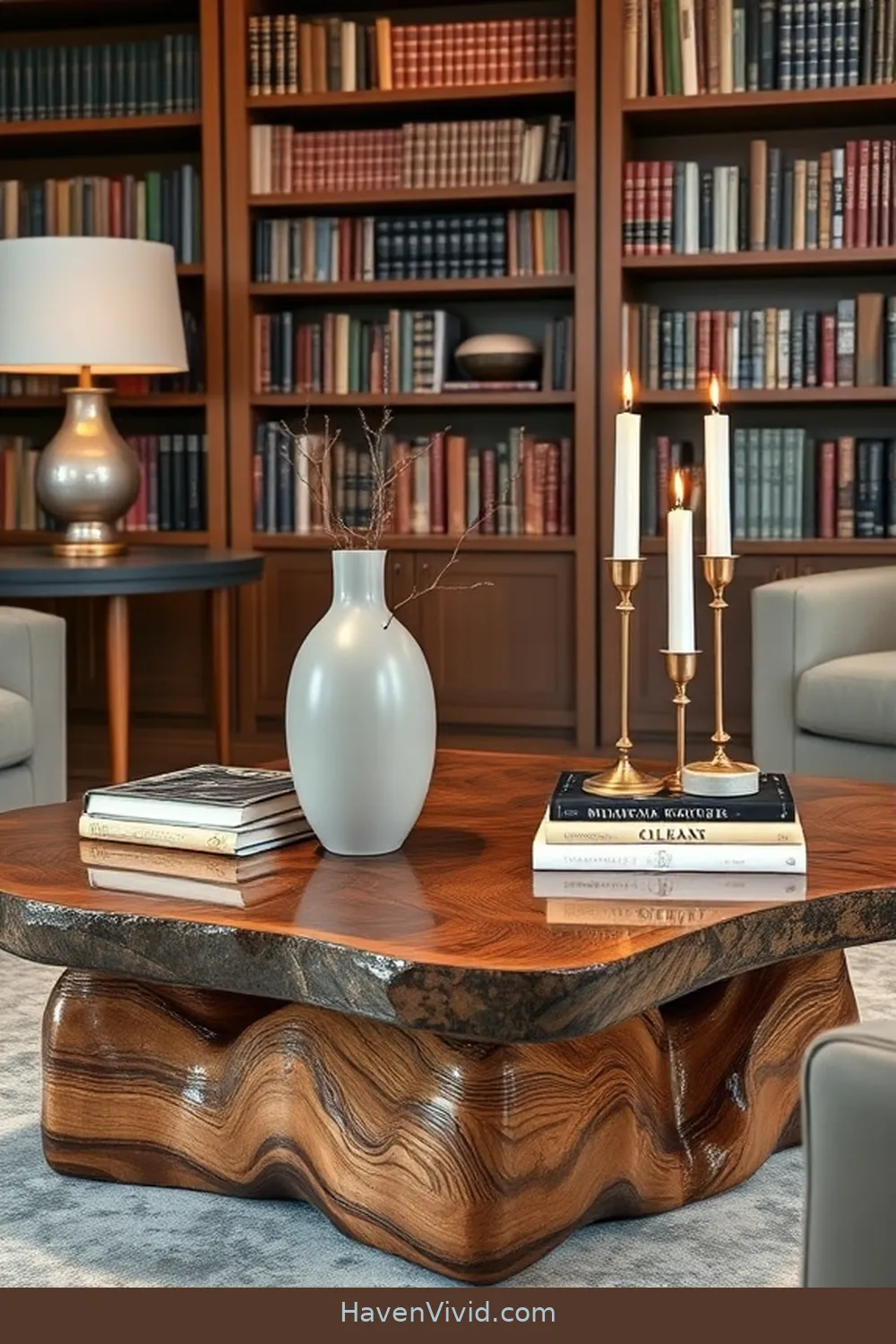 10 Ways to Create a Glamorous Library Using Recycled Wood 9 Make a Stylish Coffee Table From Recycled Wood for 10 Ways to Create a Glamorous Library Using Recycled Wood