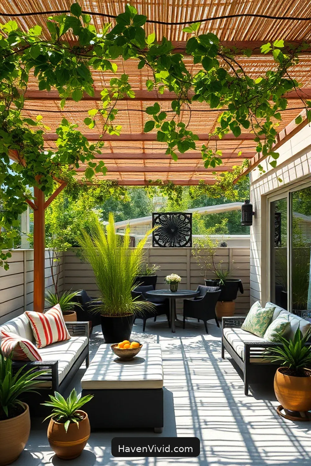 10 Ways to Create an Eco-Friendly Outdoor Patio Using Bamboo 8 Bamboo Pergolas: Shade and Style for Your Outdoor Retreat for 10 Ways to Create an Eco-Friendly Outdoor Patio Using Bamboo