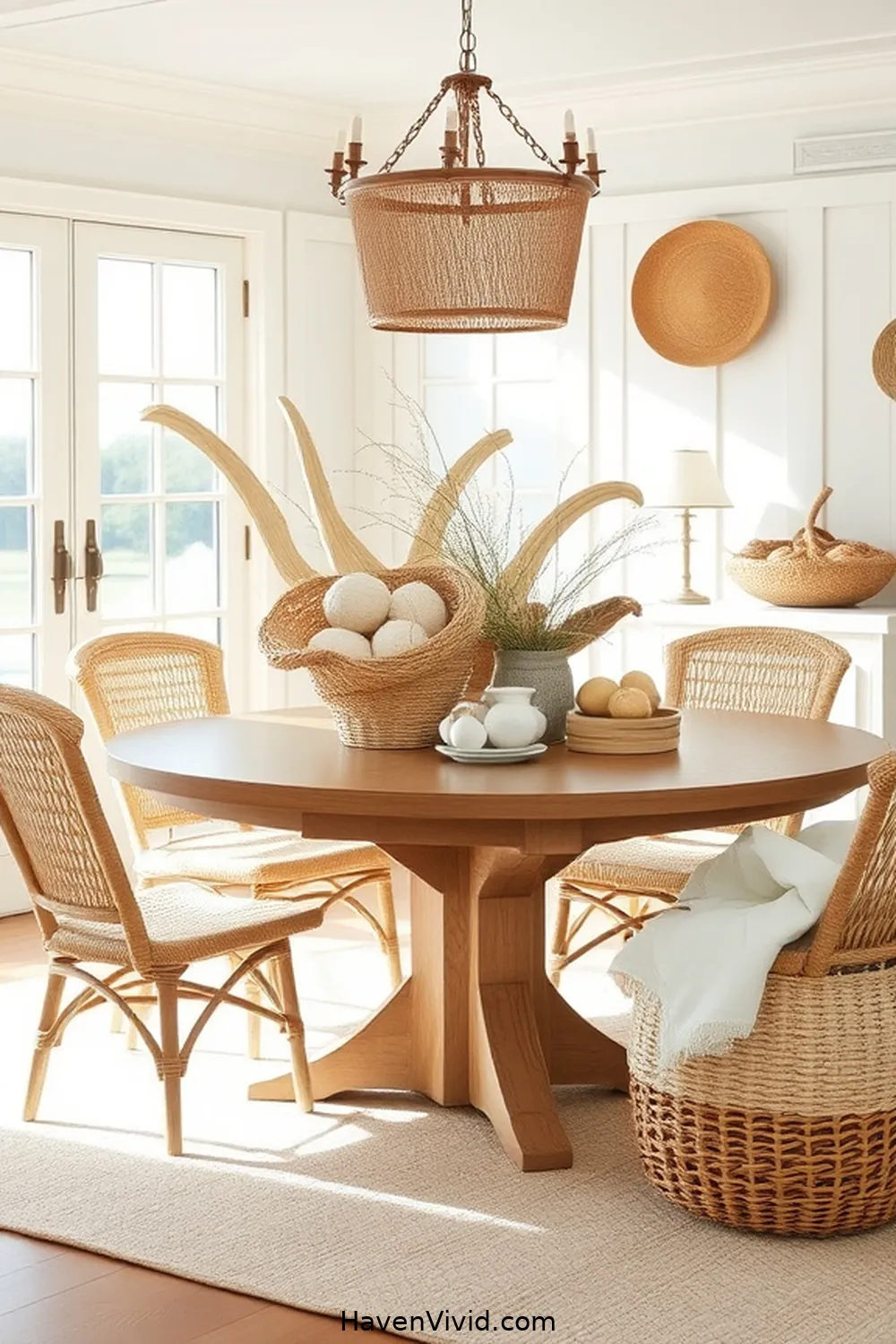 10 Ways to Embrace Coastal Living in Your Dining Room Using Natural Fibers 8 Decorate With Natural Fiber Baskets for 10 Ways to Embrace Coastal Living in Your Dining Room Using Natural Fibers