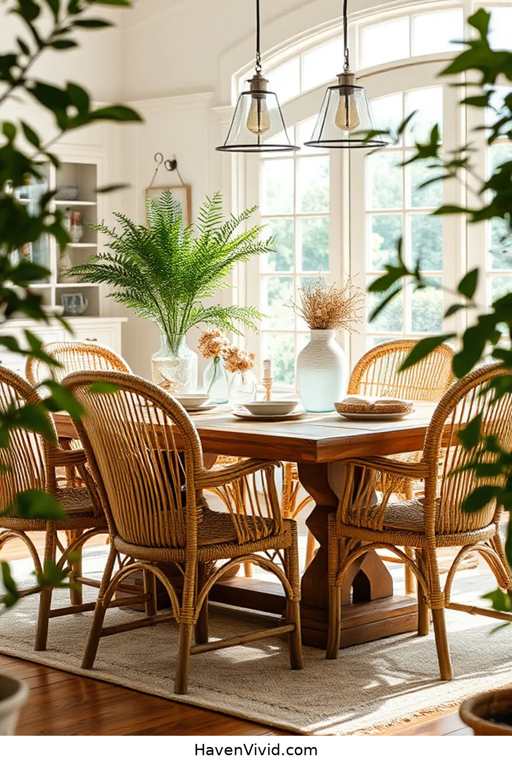 10 Ways to Embrace Coastal Living in Your Dining Room Using Natural Fibers 3 Use Woven Seagrass Chairs for a Natural Feel for 10 Ways to Embrace Coastal Living in Your Dining Room Using Natural Fibers