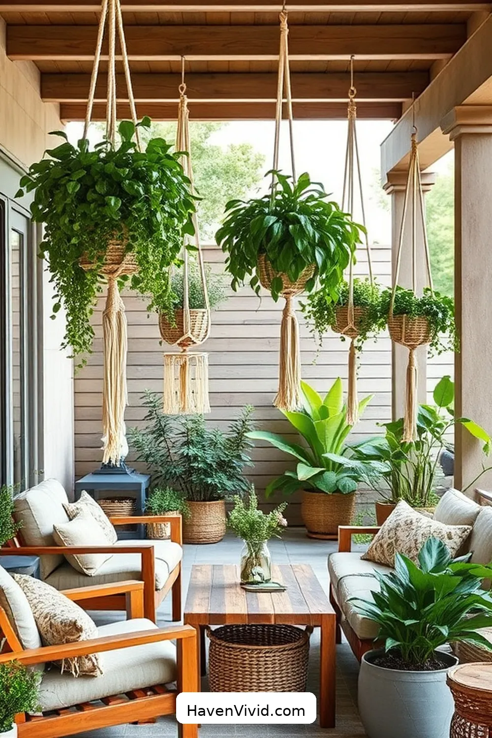 10 Ways to Embrace Farmhouse Living on Your Outdoor Patio Using Natural Fibers 6 Hang MacramΓ© Plant Hangers for a Touch of Whimsy for 10 Ways to Embrace Farmhouse Living on Your Outdoor Patio Using Natural Fibers