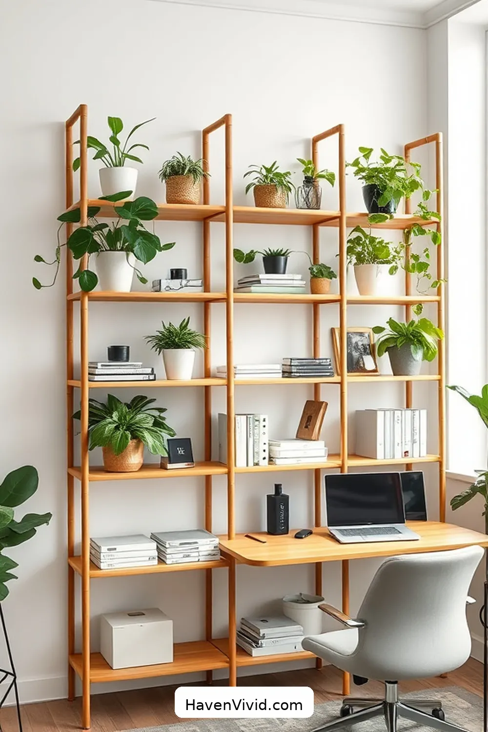 10 Ways to Use Bamboo in Your Urban Home Office 3 Stylish Bamboo Shelving Units for 10 Ways to Use Bamboo in Your Urban Home Office
