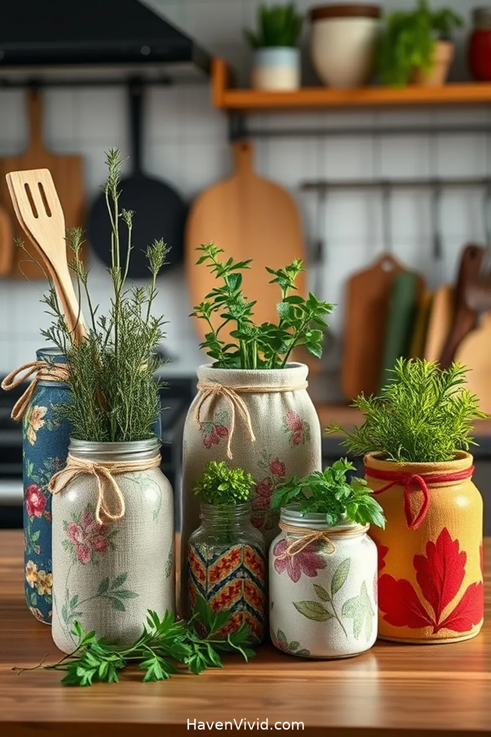 11 Creative Ways for Urban Kitchen Living Using Upcycled Fabric 12 Decorative Fabric Jars and Containers for 11 Creative Ways for Urban Kitchen Living Using Upcycled Fabric