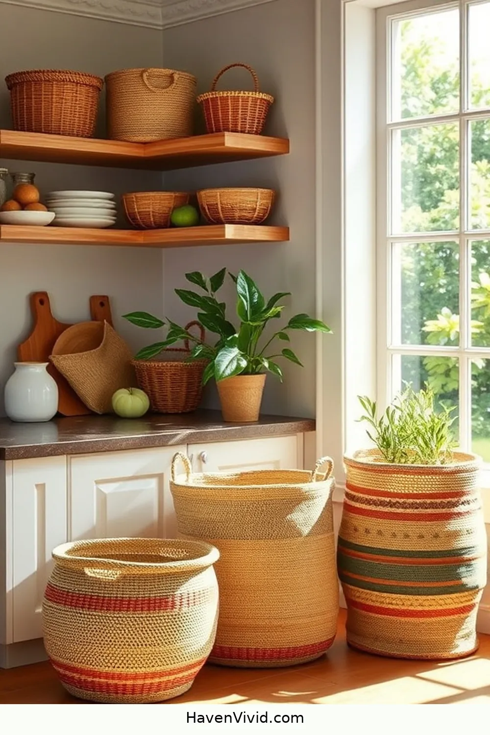11 Eco-Friendly Kitchen Essentials Using Natural Fibers 5 Jute Storage Baskets for 11 Eco-Friendly Kitchen Essentials Using Natural Fibers