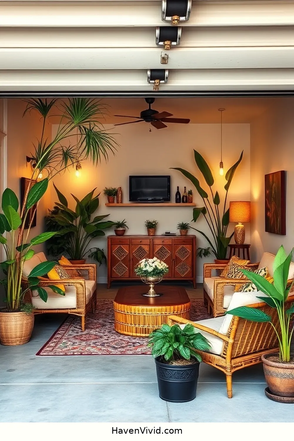 11 Innovative Ways for Urban Living in Your Garage Using Bamboo 6 Build a Cozy Entertainment Area Using Bamboo Elements for 11 Innovative Ways for Urban Living in Your Garage Using Bamboo