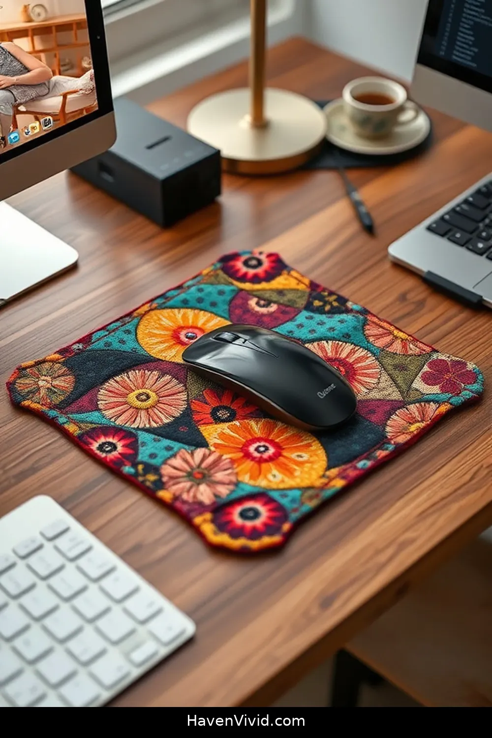 11 Stylish Ideas for Urban Living: Using Upcycled Fabric in Your Home Office 11 Handmade Fabric Mouse Pad for 11 Stylish Ideas for Urban Living: Using Upcycled Fabric in Your Home Office
