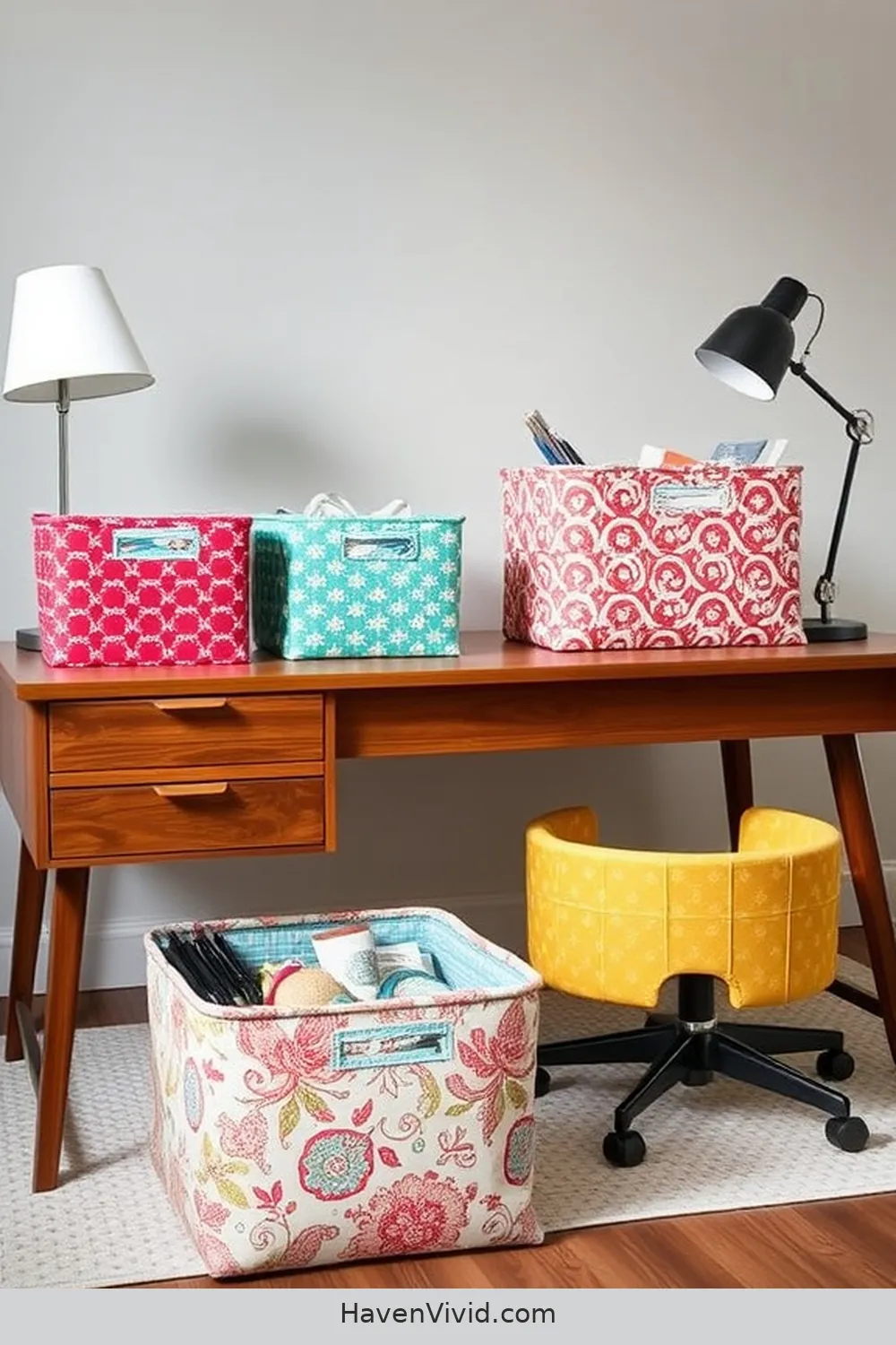 11 Stylish Ideas for Urban Living: Using Upcycled Fabric in Your Home Office 8 Personalized Fabric Storage Bins for 11 Stylish Ideas for Urban Living: Using Upcycled Fabric in Your Home Office