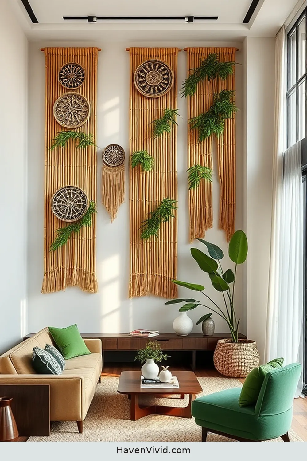 11 Stylish Ways of Using Bamboo in Your Urban Living Room 11 Bamboo Art and Wall Hangings for 11 Stylish Ways of Using Bamboo in Your Urban Living Room