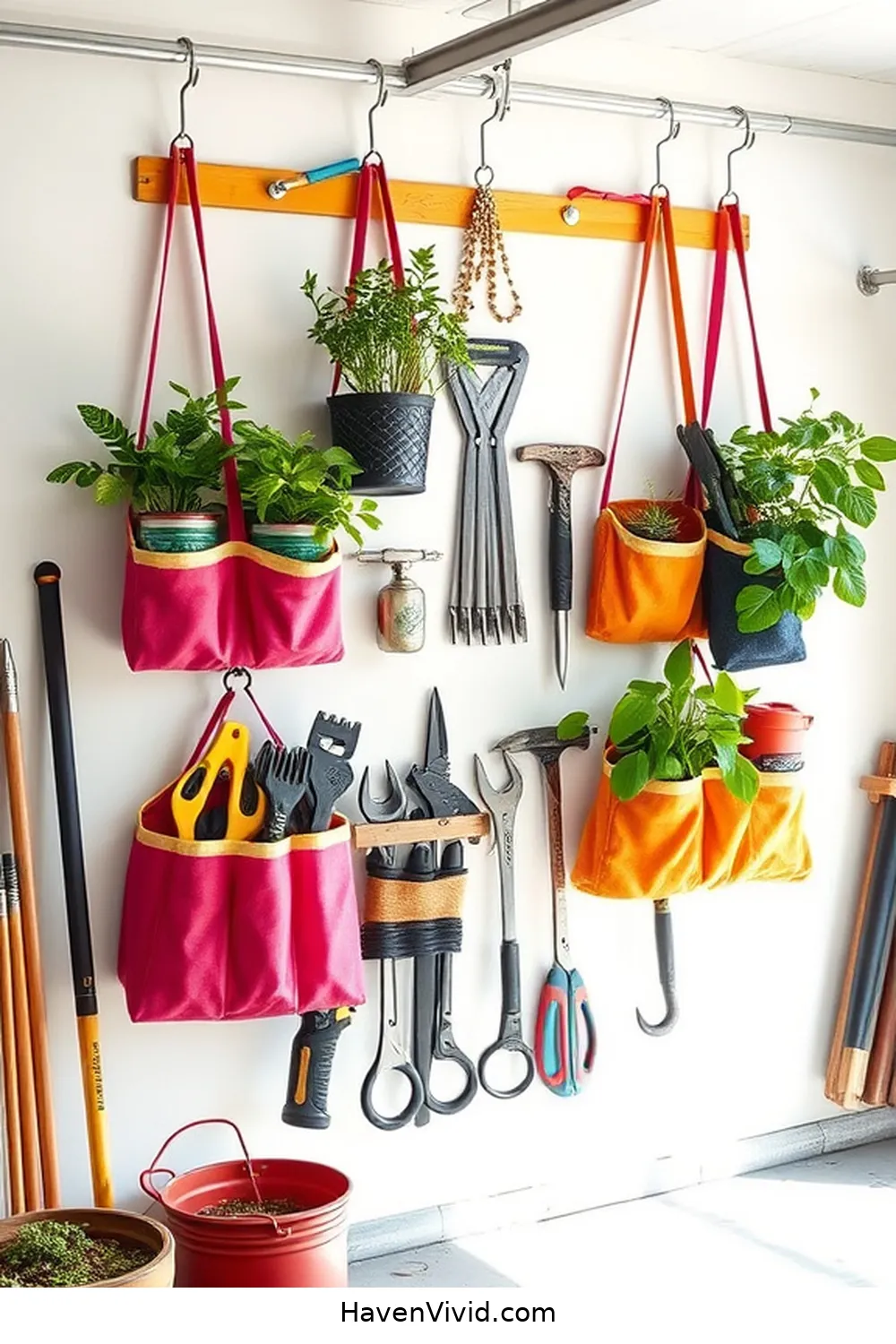 11 Tips for a Minimalist Lifestyle in Your Garage Using Upcycled Fabric 5 Create Hanging Organizers for 11 Tips for a Minimalist Lifestyle in Your Garage Using Upcycled Fabric