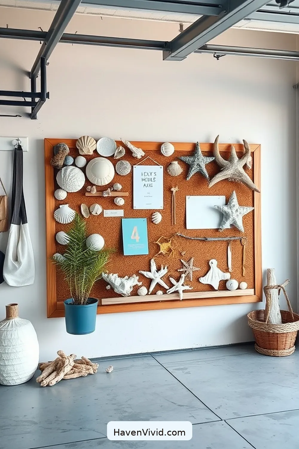 11 Ways for Coastal Living in a Garage Using Cork 4 Cork Corkboard for Organizing Coastal Decor for 11 Ways for Coastal Living in a Garage Using Cork