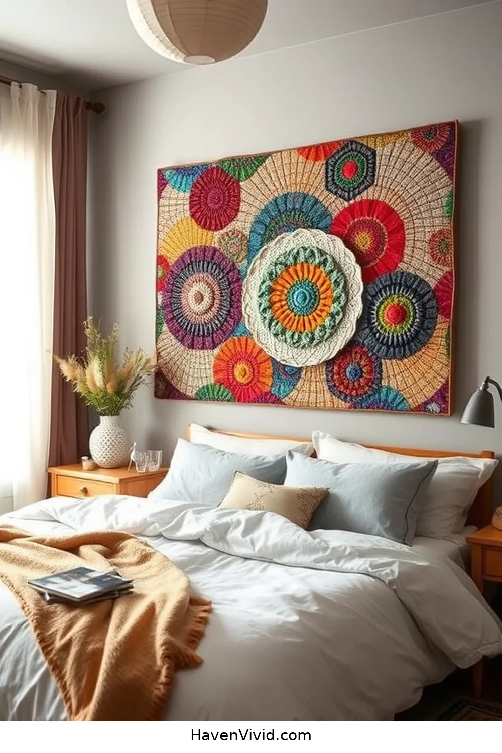 11 Ways to Achieve Farmhouse Living in Your Bedroom Using Upcycled Fabric 5 Fabric Wall Art Creations for 11 Ways to Achieve Farmhouse Living in Your Bedroom Using Upcycled Fabric