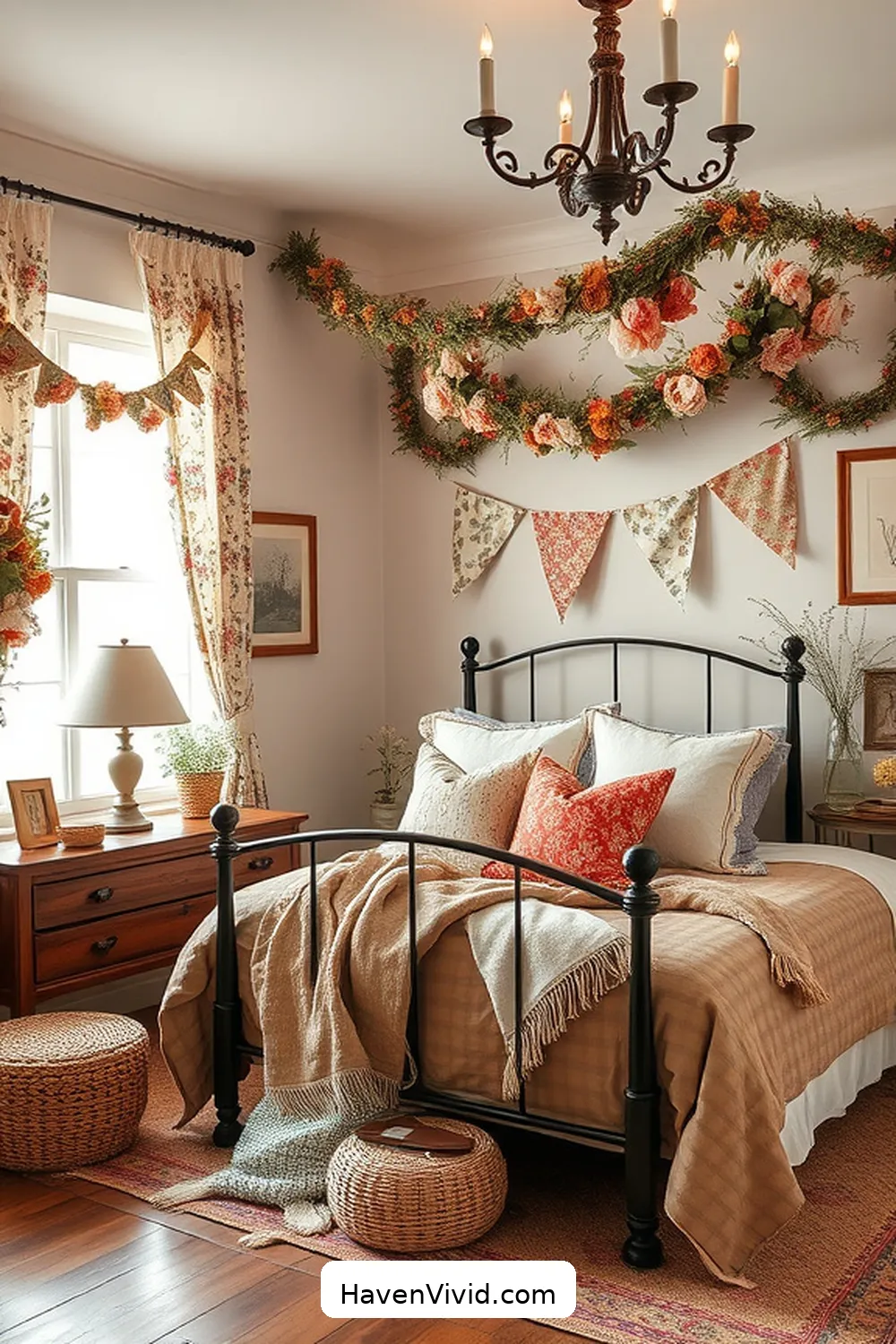 11 Ways to Achieve Farmhouse Living in Your Bedroom Using Upcycled Fabric 10 Rustic Fabric Banners and Garlands for 11 Ways to Achieve Farmhouse Living in Your Bedroom Using Upcycled Fabric