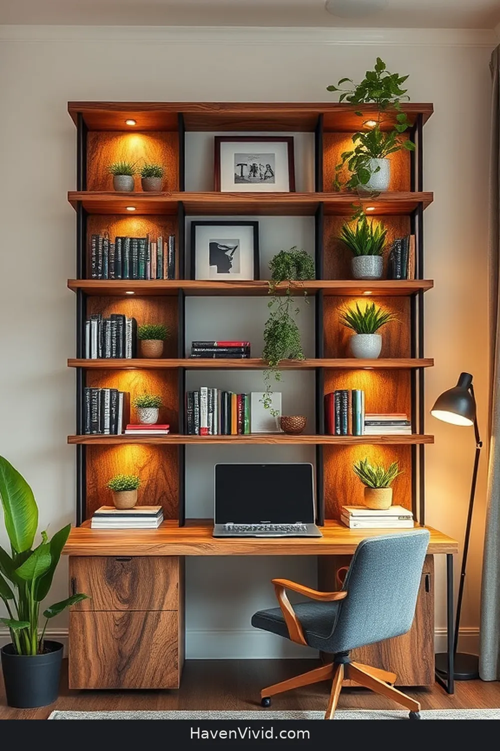 11 Ways to Achieve Glamorous Home Office Lifestyle Using Recycled Wood 4 Build a Rustic Bookshelf for 11 Ways to Achieve Glamorous Home Office Lifestyle Using Recycled Wood