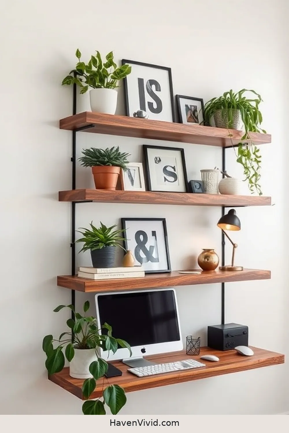 11 Ways to Achieve Glamorous Home Office Lifestyle Using Recycled Wood 3 Design Elegant Floating Shelves for 11 Ways to Achieve Glamorous Home Office Lifestyle Using Recycled Wood