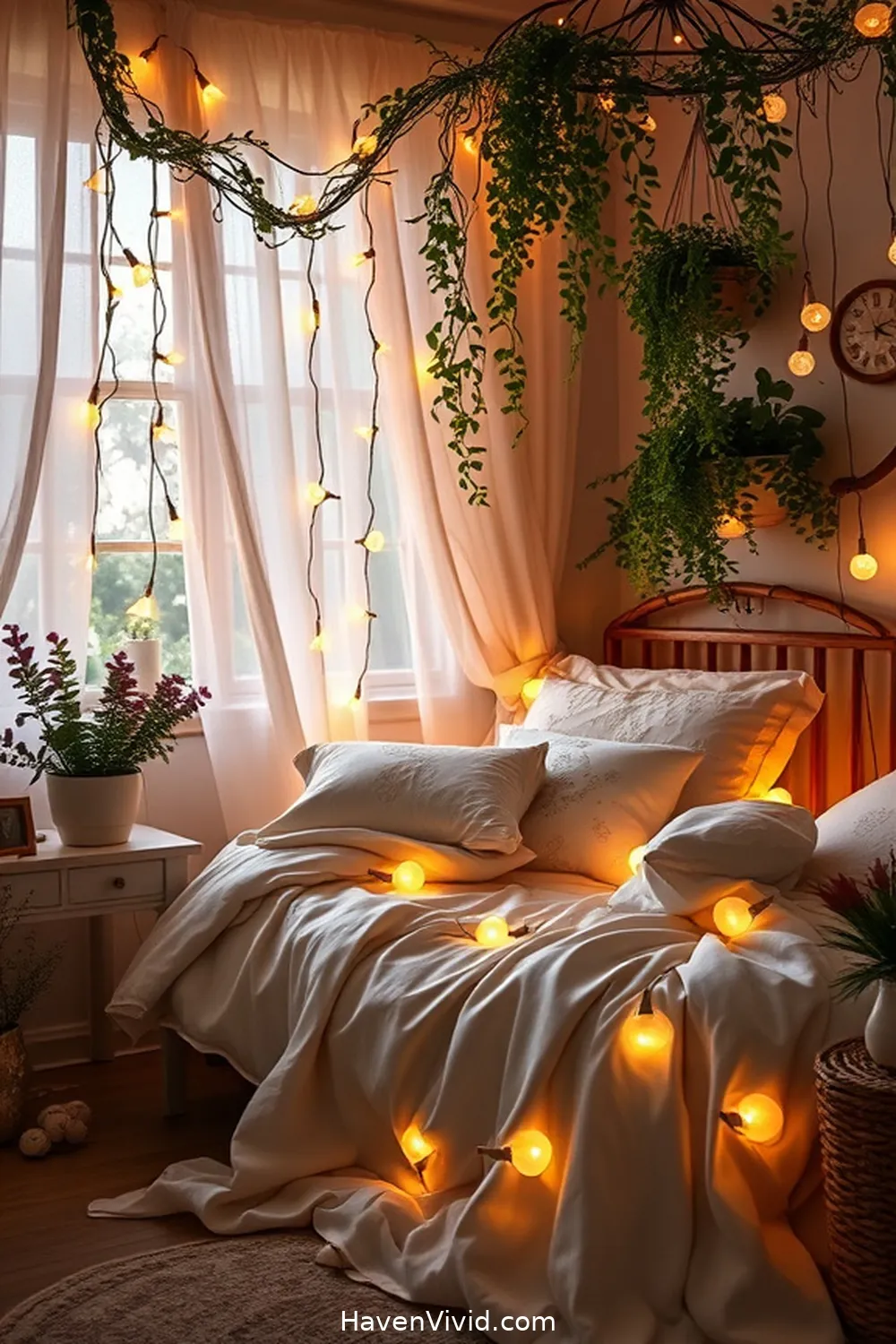11 Ways to Achieve a Glamorous Bedroom Lifestyle Using Solar-Powered Lights 2 Embrace Solar Fairy Lights for a Whimsical Touch for 11 Ways to Achieve a Glamorous Bedroom Lifestyle Using Solar-Powered Lights