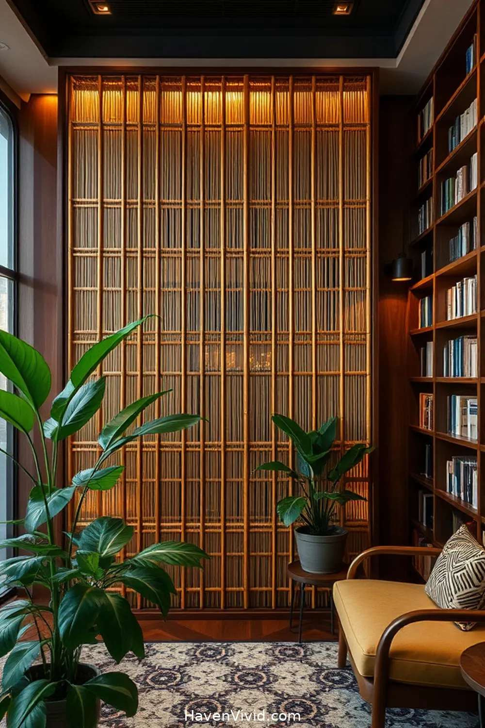 11 Ways to Create a Glamorous Library Using Bamboo Decor 12 Feature Bamboo Room Dividers for Functional Elegance for 11 Ways to Create a Glamorous Library Using Bamboo Decor