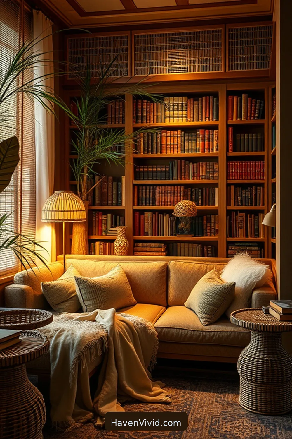 11 Ways to Create a Glamorous Library Using Bamboo Decor 11 Layer Bamboo Textiles for a Cozy Atmosphere for 11 Ways to Create a Glamorous Library Using Bamboo Decor