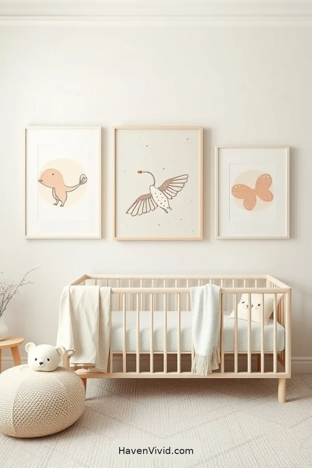 11 Ways to Create a Glamorous Nursery Using Organic Cotton 3 Incorporate Organic Cotton Wall Art for 11 Ways to Create a Glamorous Nursery Using Organic Cotton