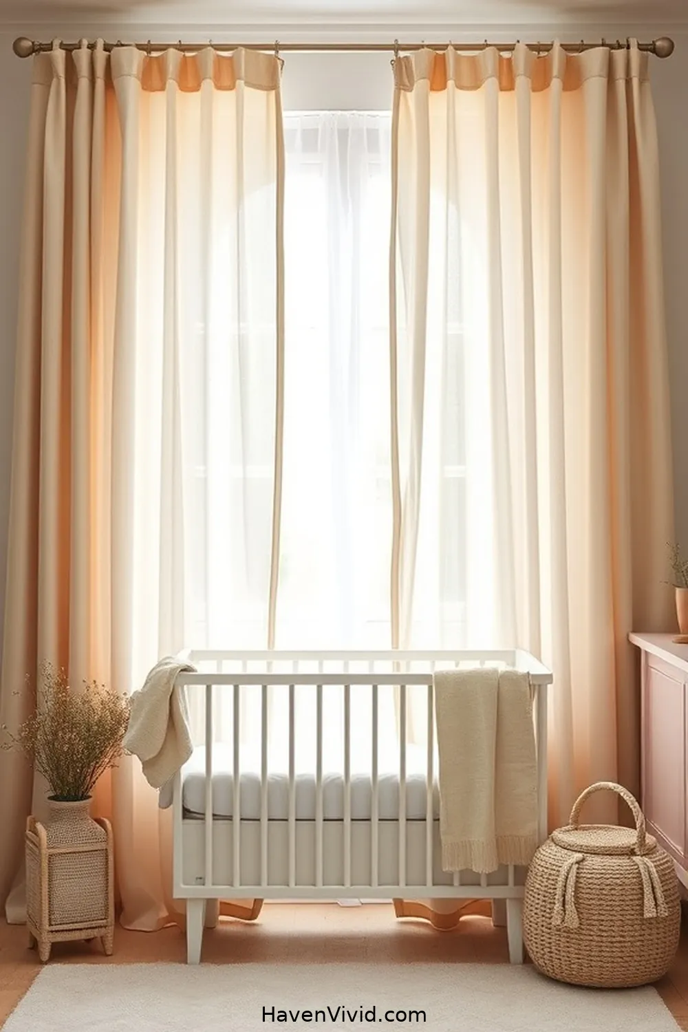 11 Ways to Create a Glamorous Nursery Using Organic Cotton 4 Opt for Organic Cotton Curtains for 11 Ways to Create a Glamorous Nursery Using Organic Cotton