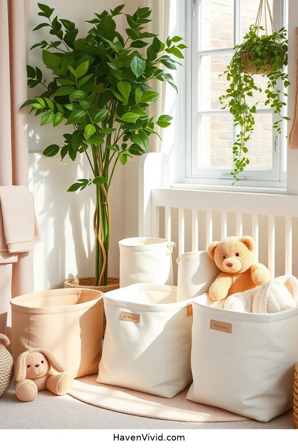 11 Ways to Create a Glamorous Nursery Using Organic Cotton 10 Utilize Organic Cotton Storage Bins for 11 Ways to Create a Glamorous Nursery Using Organic Cotton