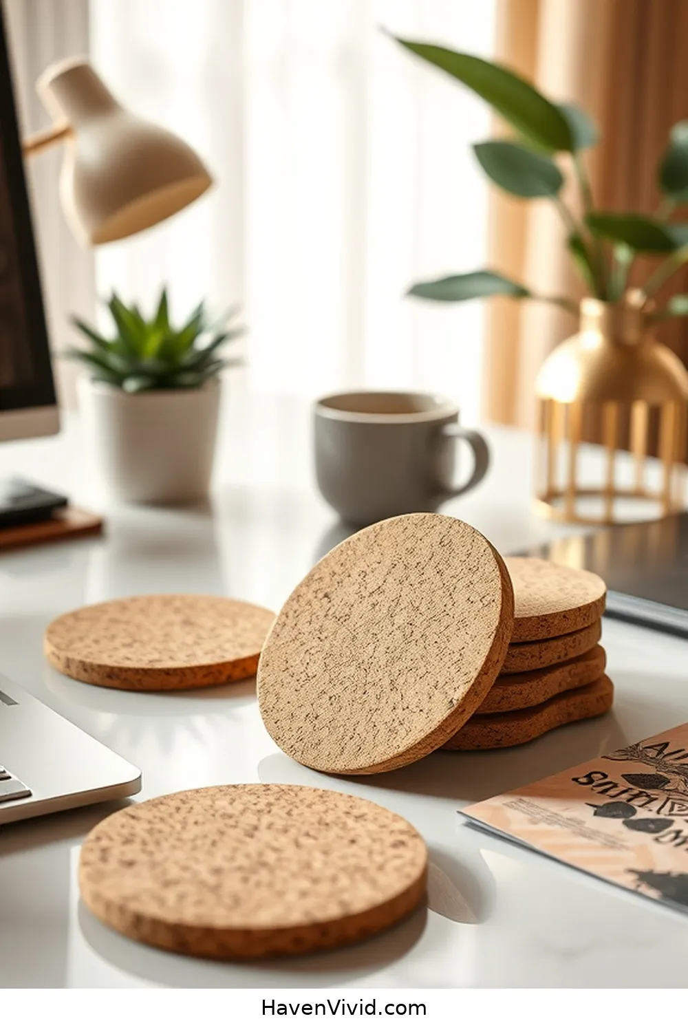 11 Ways to Embrace Eco-Friendly Living Using Cork in Your Home Office 6 Cork Coasters to Protect Surfaces for 11 Ways to Embrace Eco-Friendly Living Using Cork in Your Home Office
