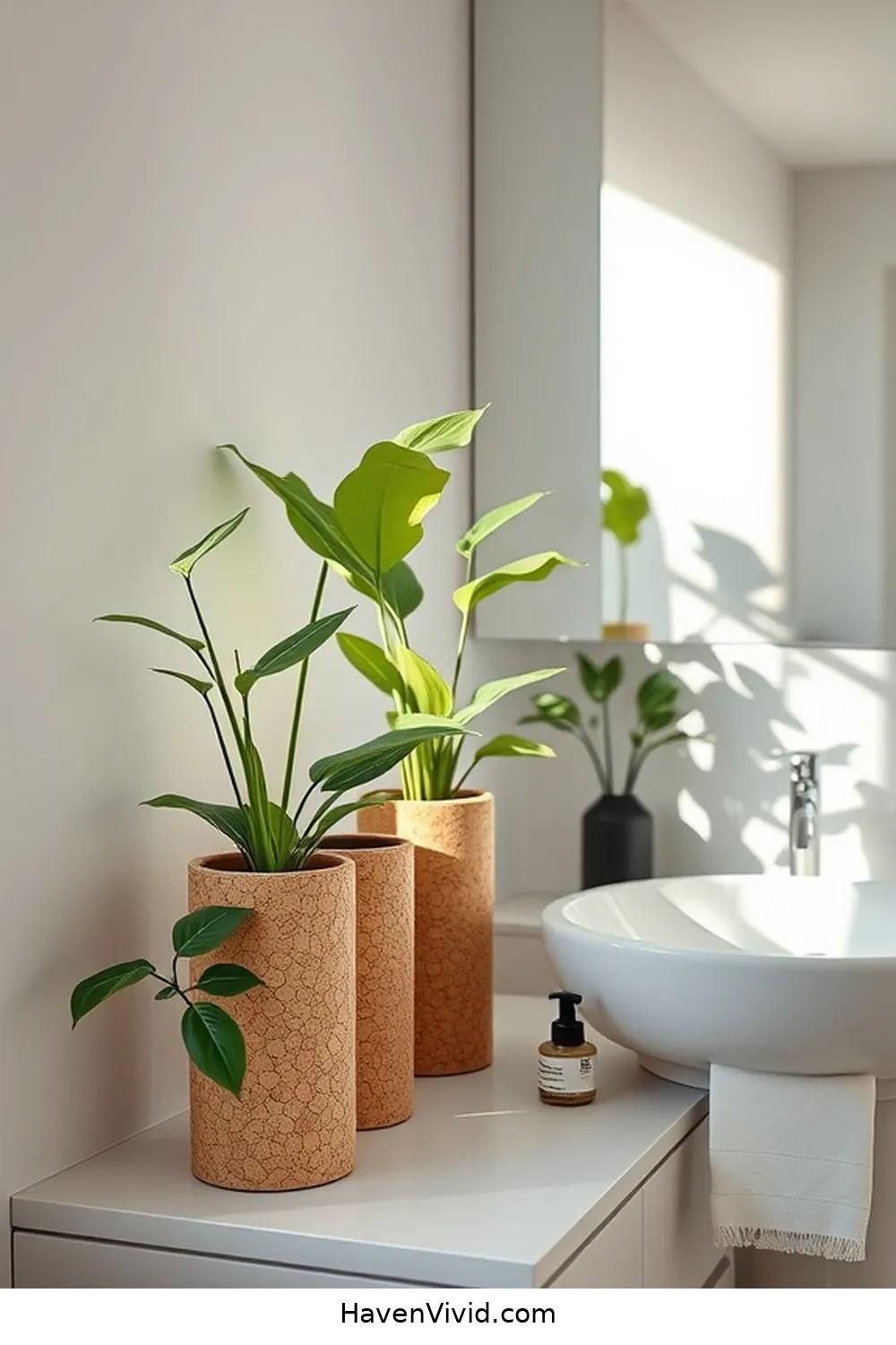 11 Ways to Embrace a Minimalist Lifestyle in Your Bathroom Using Cork 12 Cork Plant Holders for a Fresh Atmosphere for 11 Ways to Embrace a Minimalist Lifestyle in Your Bathroom Using Cork