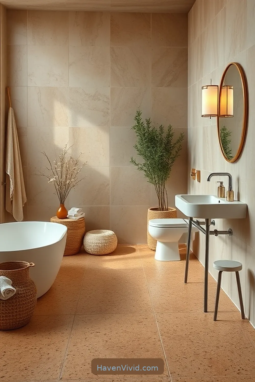 11 Ways to Embrace a Minimalist Lifestyle in Your Bathroom Using Cork 8 Cork Tile Flooring for a Unique Touch for 11 Ways to Embrace a Minimalist Lifestyle in Your Bathroom Using Cork