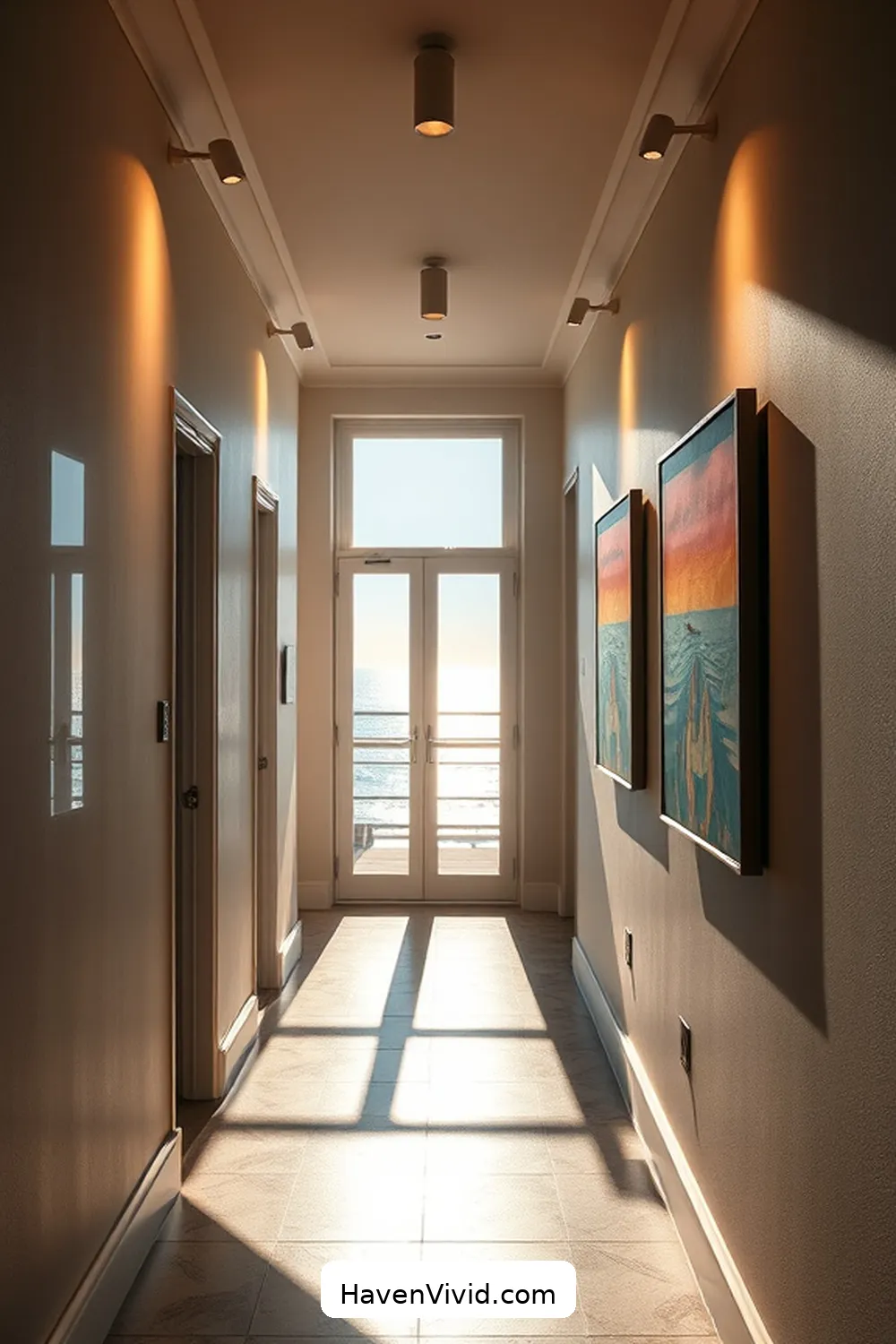 11 Ways to Illuminate Your Coastal Hallway Using Solar-Powered Lights 12 Combine Solar Spotlights With Artwork for Dramatic Effects for 11 Ways to Illuminate Your Coastal Hallway Using Solar-Powered Lights