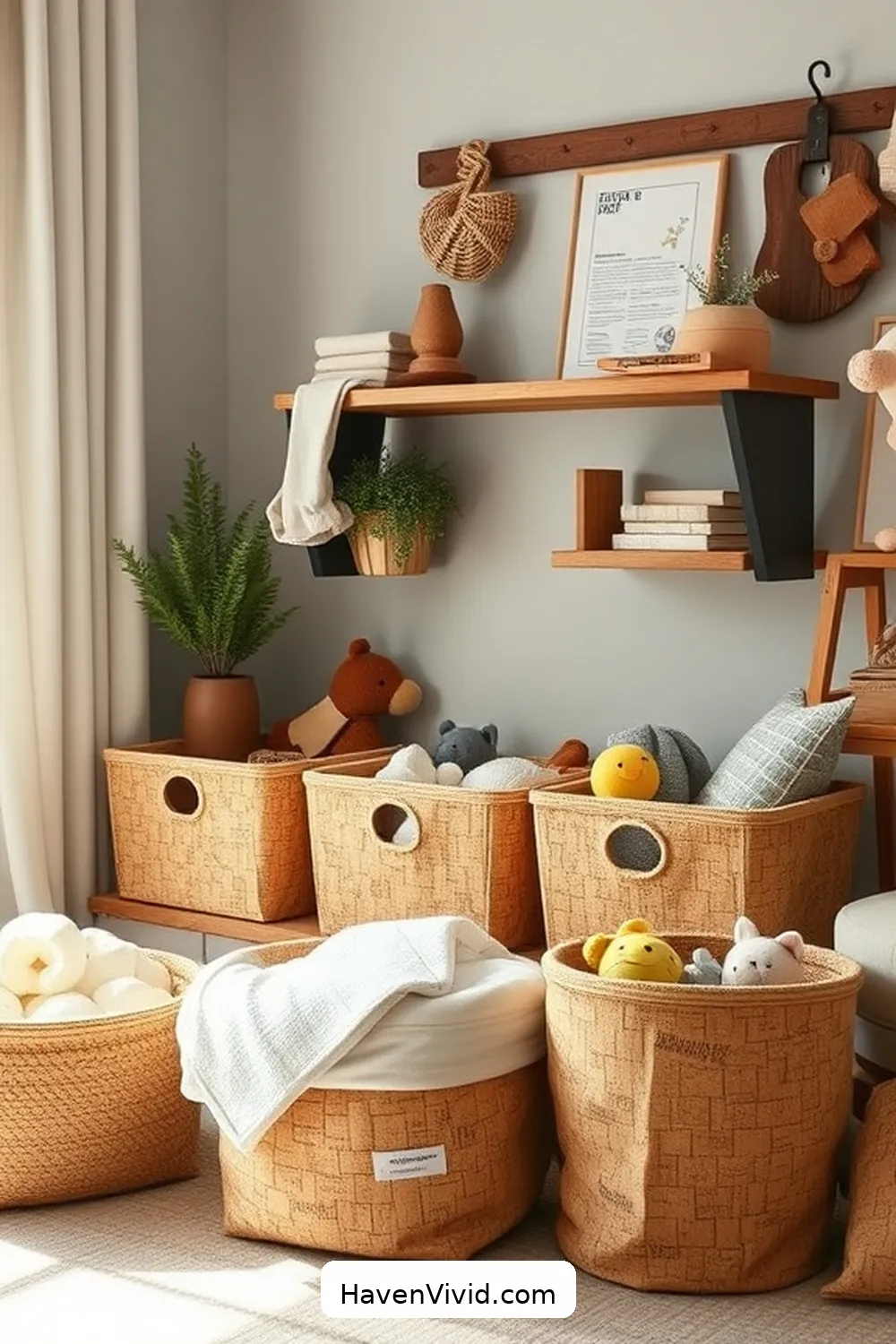 11 Ways to Use Cork in Farmhouse Nursery Living Design 10 Cork Toy Storage Bins for Organization for 11 Ways to Use Cork in Farmhouse Nursery Living Design