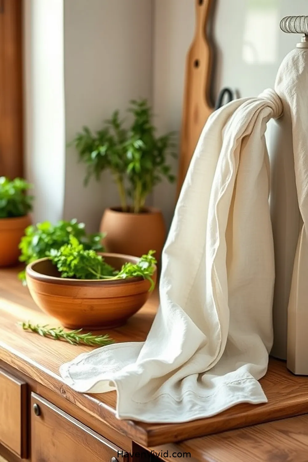 11 Ways to Use Natural Fibers in Your Farmhouse Kitchen 3 Use Linen Dish Towels for a Rustic Touch for 11 Ways to Use Natural Fibers in Your Farmhouse Kitchen