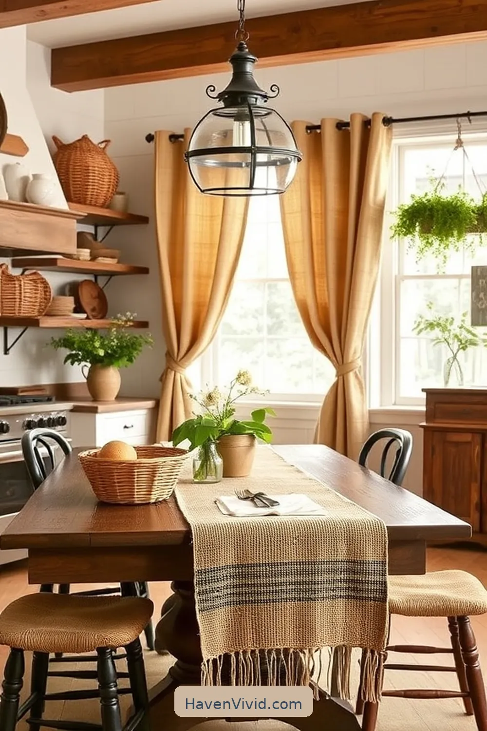 11 Ways to Use Natural Fibers in Your Farmhouse Kitchen 9 Utilize Burlap Accents for a Country Feel for 11 Ways to Use Natural Fibers in Your Farmhouse Kitchen