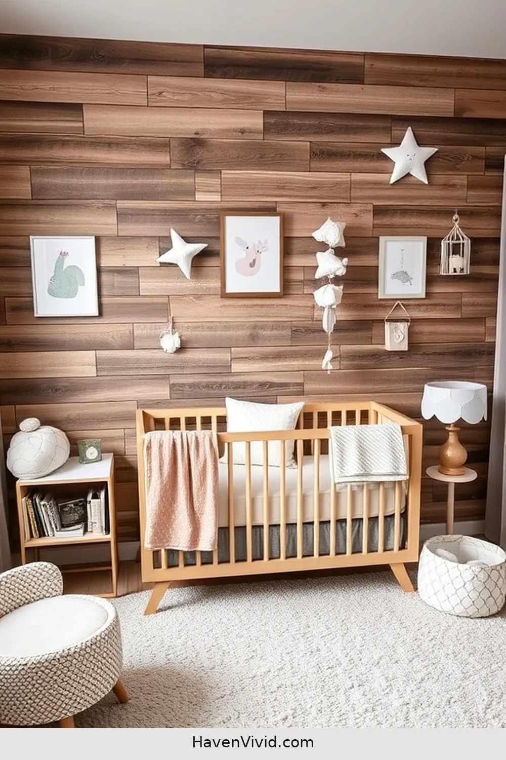 12 Creative Ways to Design Artistic Nursery Spaces Using Reclaimed Materials 4 Reclaimed Wood Accent Wall for 12 Creative Ways to Design Artistic Nursery Spaces Using Reclaimed Materials