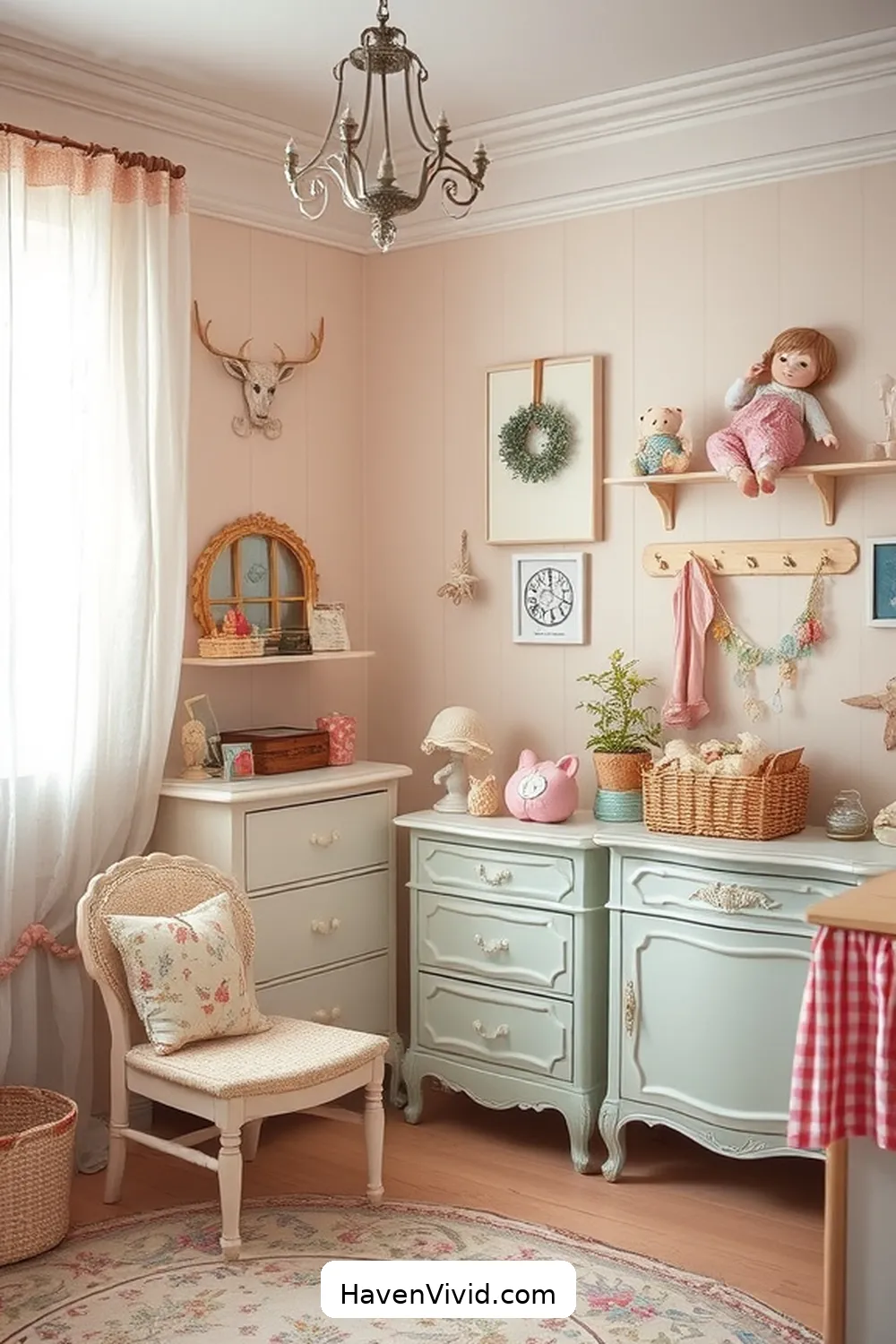 12 Creative Ways to Design Artistic Nursery Spaces Using Reclaimed Materials 7 Refinished Antique Furniture for 12 Creative Ways to Design Artistic Nursery Spaces Using Reclaimed Materials