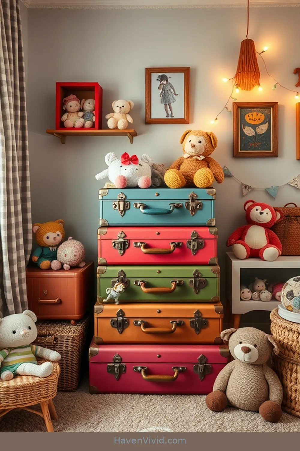 12 Creative Ways to Design Artistic Nursery Spaces Using Reclaimed Materials 3 Vintage Suitcase Storage Solutions for 12 Creative Ways to Design Artistic Nursery Spaces Using Reclaimed Materials