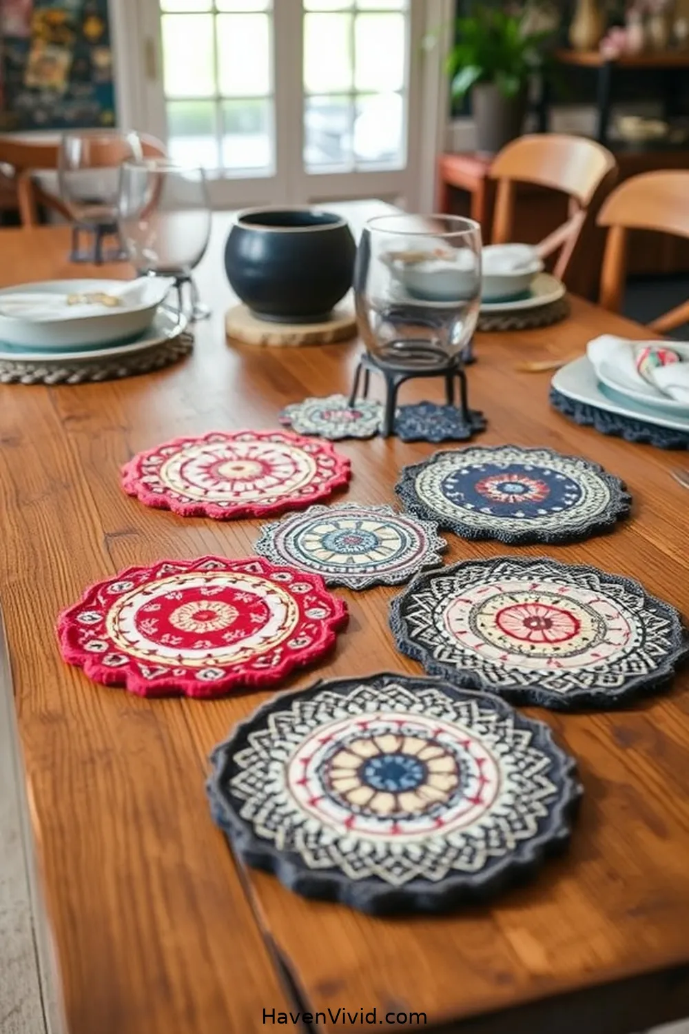 12 Creative Ways to Transform Dining Room Spaces Using Upcycled Fabric 12 Design Personalized Fabric Coasters for 12 Creative Ways to Transform Dining Room Spaces Using Upcycled Fabric