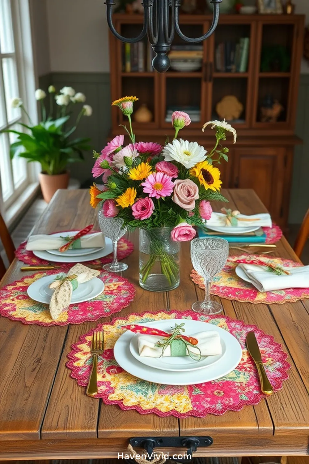 12 Creative Ways to Transform Dining Room Spaces Using Upcycled Fabric 8 Upcycle Fabric Into Placemats for 12 Creative Ways to Transform Dining Room Spaces Using Upcycled Fabric